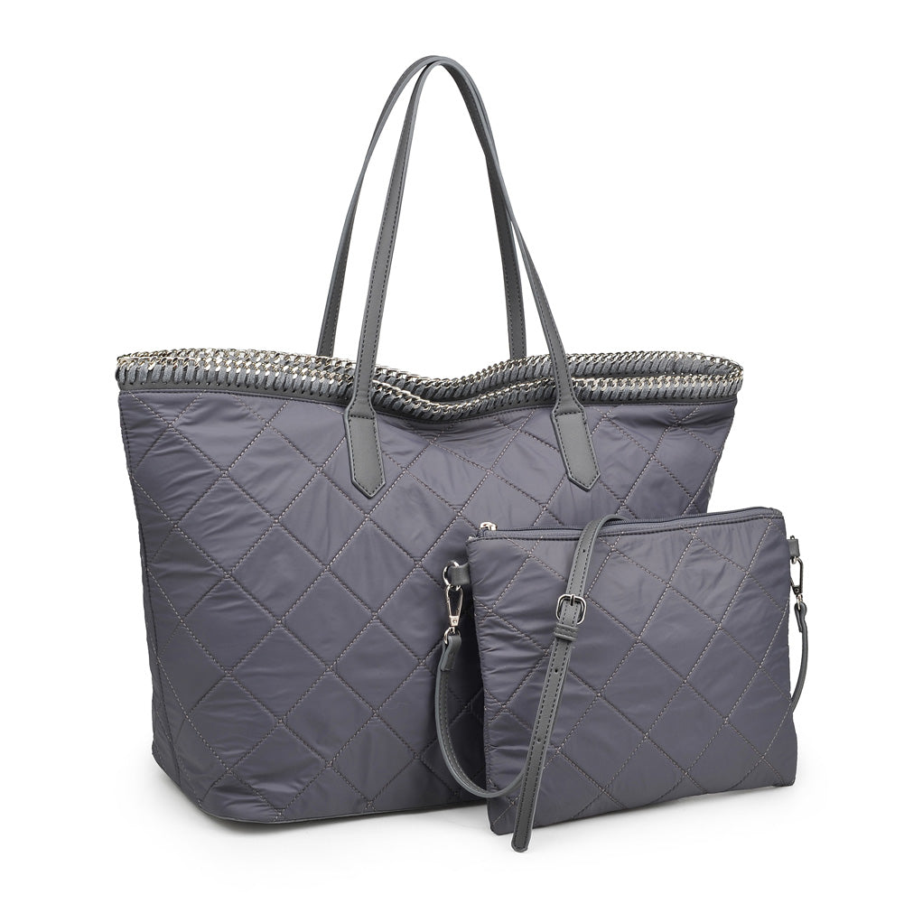Woman wearing Charcoal Urban Expressions Rush Tote 840611156563 View 2 | Charcoal