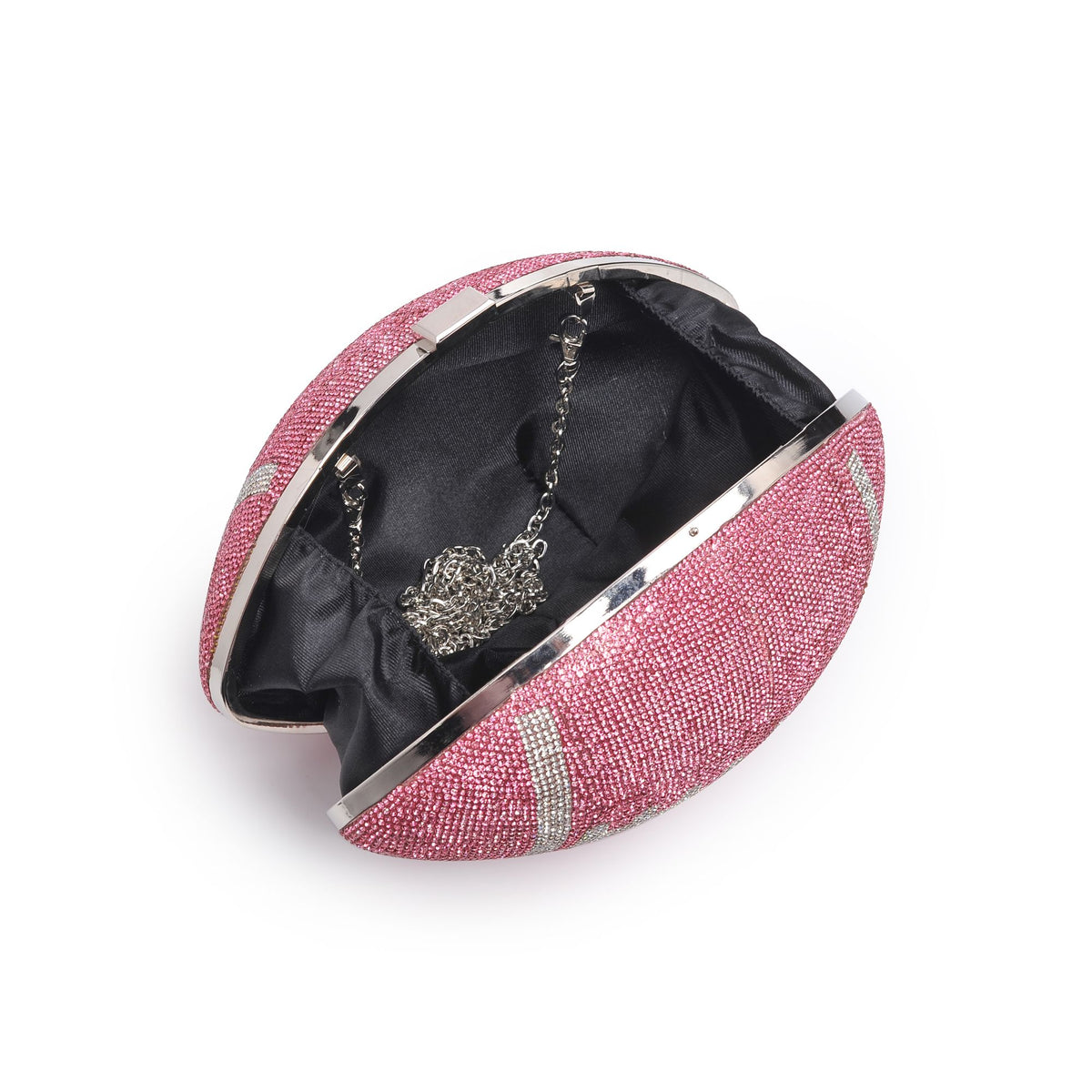 Woman wearing Pink Silver Urban Expressions Robbie Evening Bag 818209012232 View 9 | Pink Silver