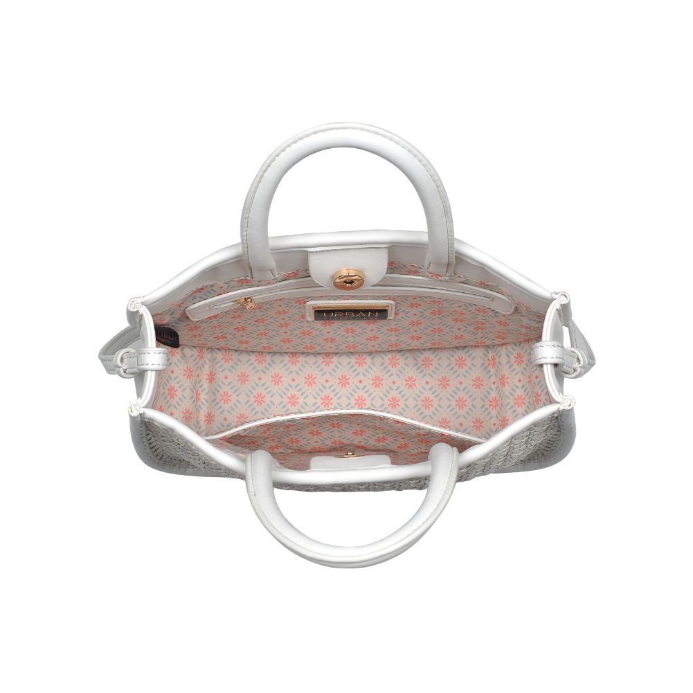 Woman wearing White Urban Expressions Carmen Crossbody 840611169419 View 9 | White