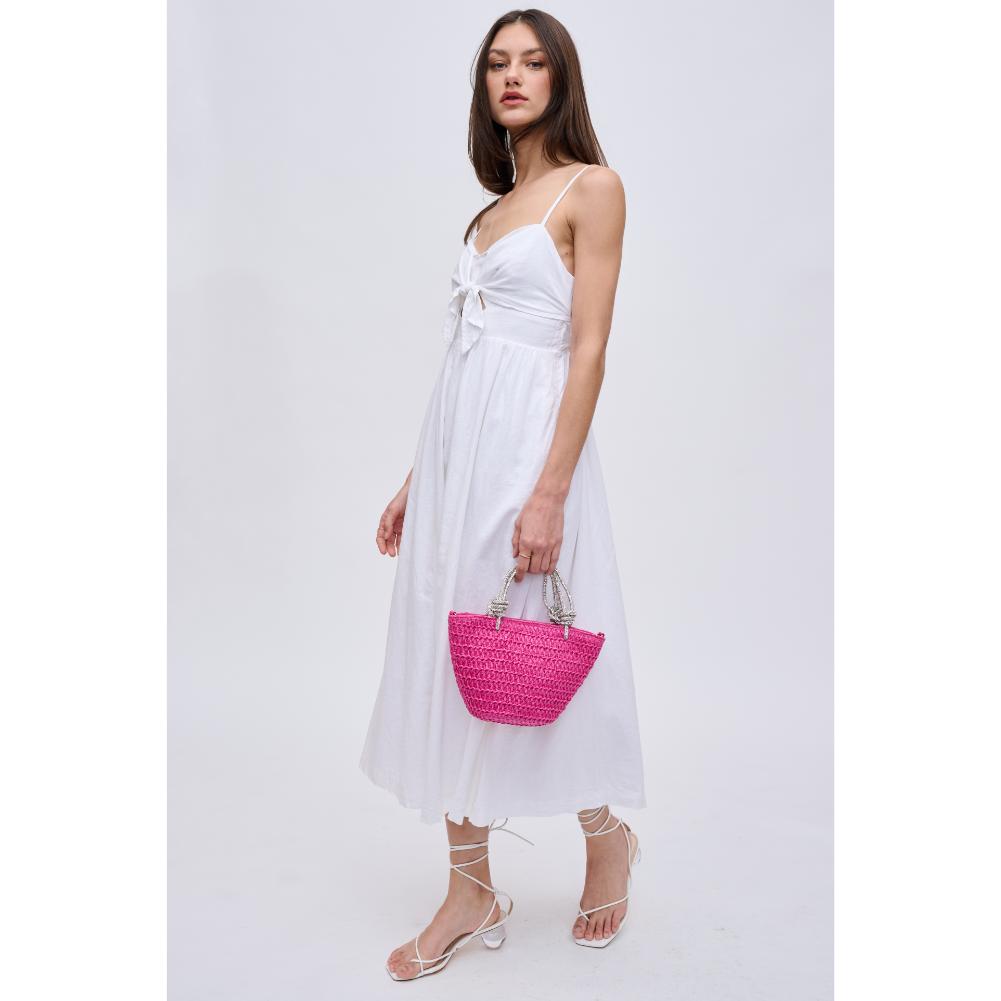 Woman wearing Hot Pink Urban Expressions Gaia Tote 840611123947 View 3 | Hot Pink