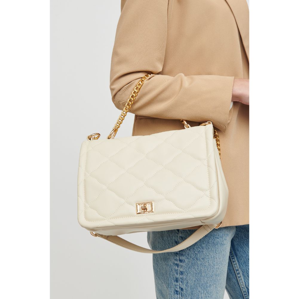 Woman wearing Cream Urban Expressions Hermine Crossbody 818209015394 View 4 | Cream