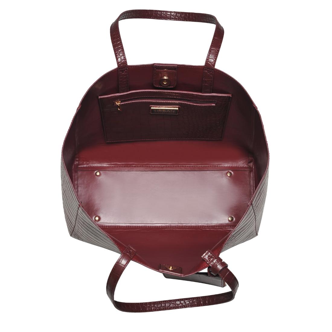 Product Image of Urban Expressions Tiffany Tote 840611198990 View 4 | Burgundy