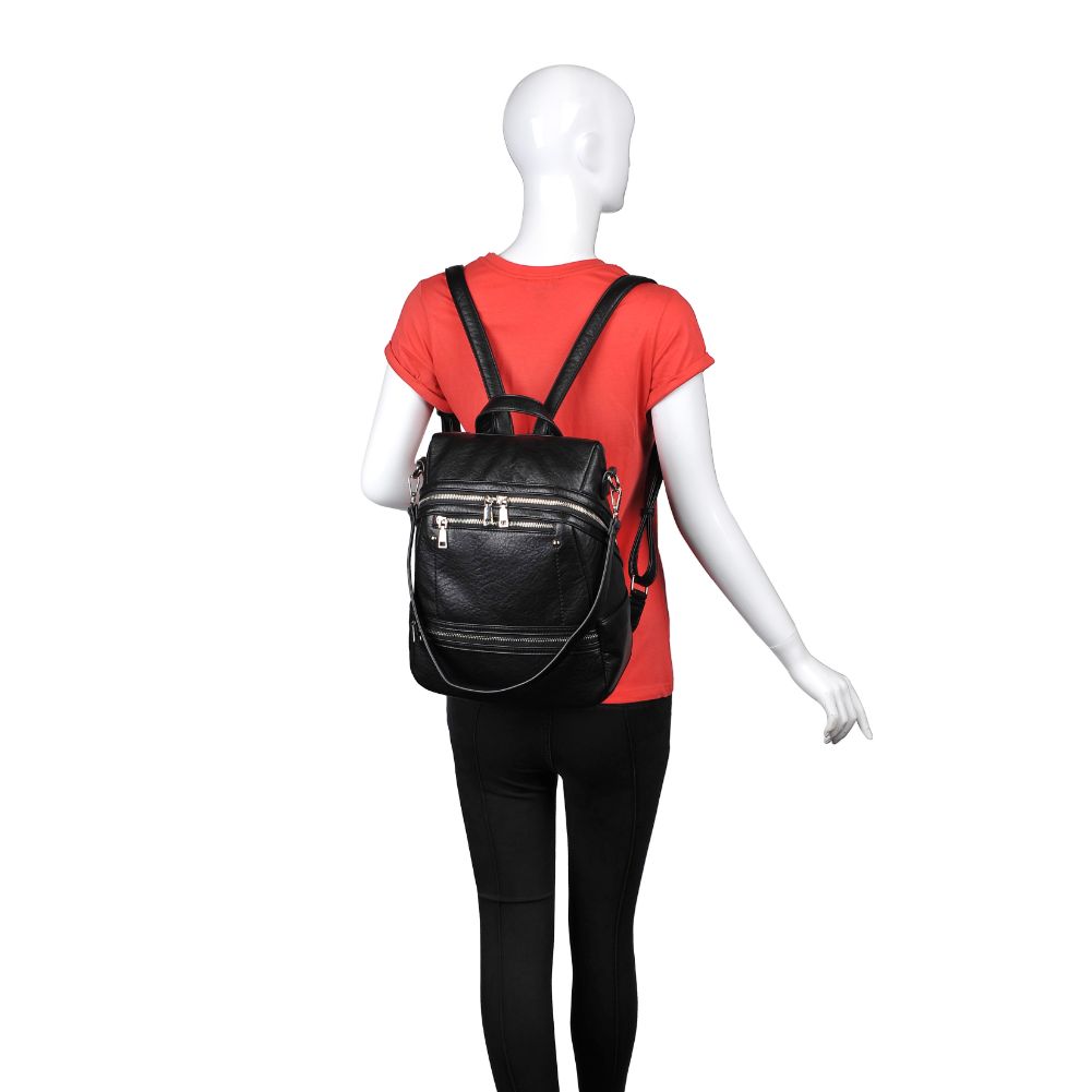 Product Image of Urban Expressions Juliette Textured Backpack NA-840611164681 View 5 | Black