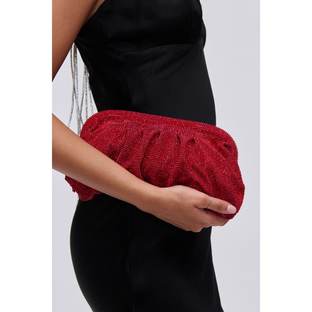 Woman wearing Red Urban Expressions Irina Evening Bag 840611109408 View 4 | Red