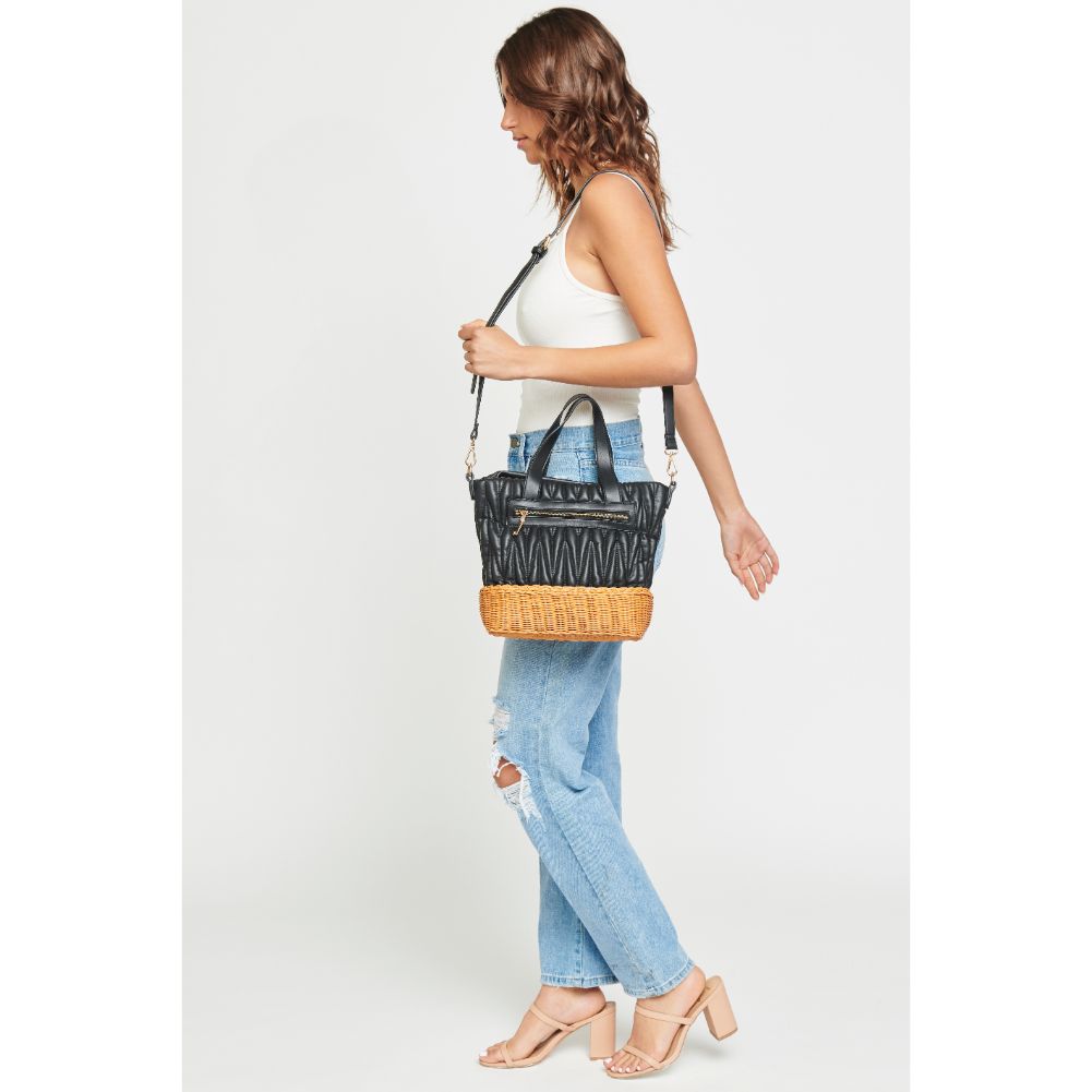 Woman wearing Black Urban Expressions Esperanza Tote NA-840611158734 View 2 | Black