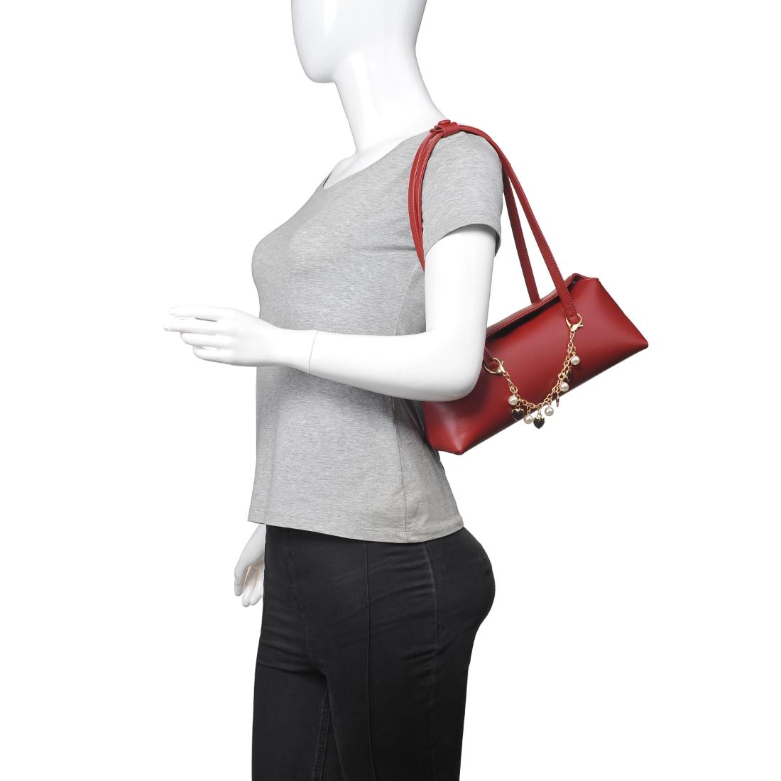 Product Image of Urban Expressions Sable Shoulder Bag 840611198181 View 5 | Dark Red