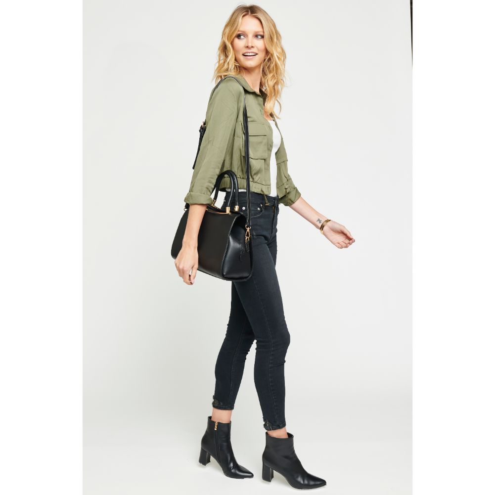 Woman wearing Black Urban Expressions Willa Satchel NA-840611149510 View 3 | Black