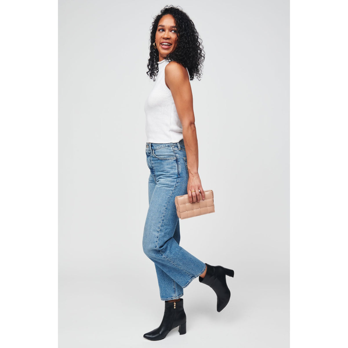 Woman wearing Natural Urban Expressions Holden Crossbody 840611101273 View 3 | Natural