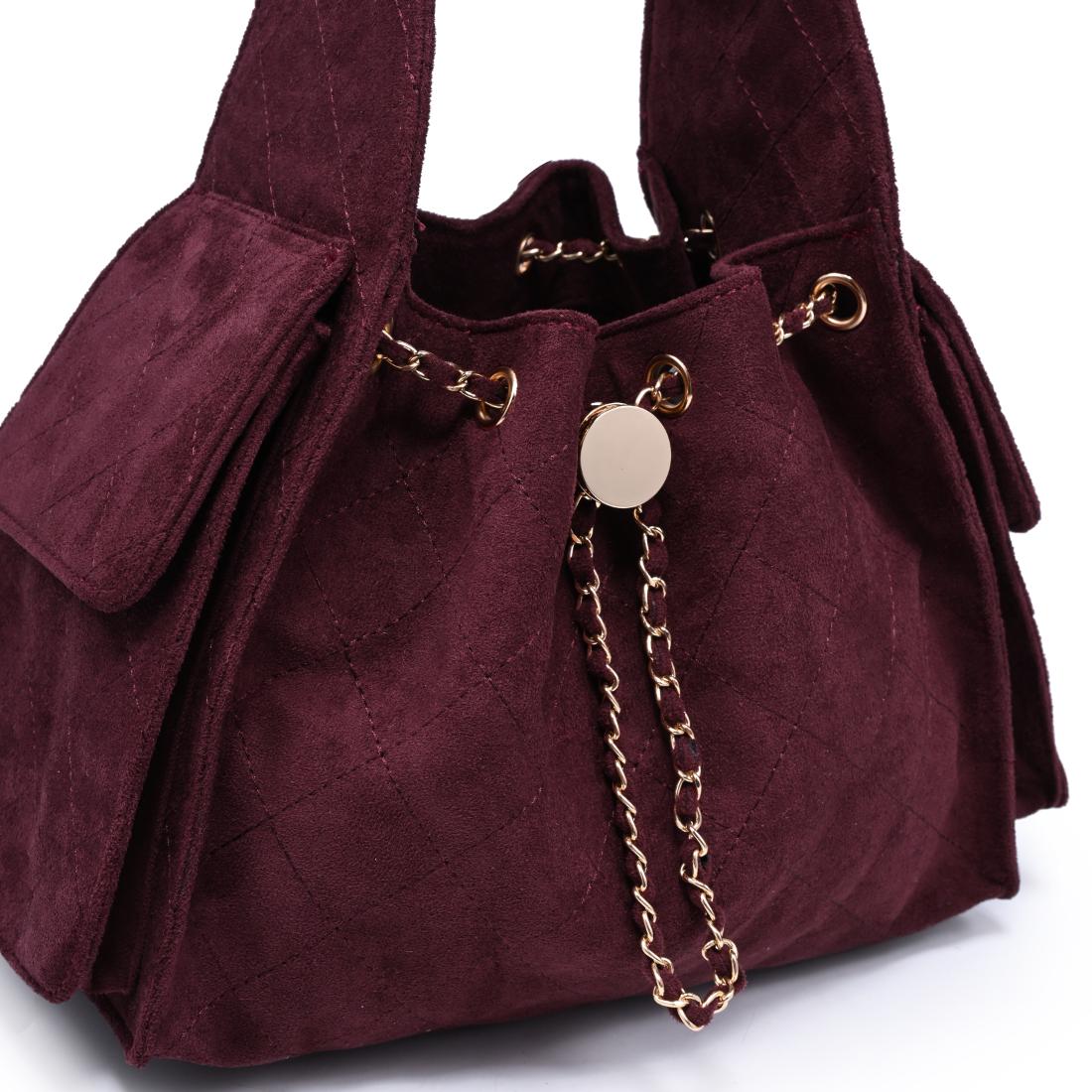 Urban Expressions Willow - Quilted Faux Suede Hobo 840504214196 View 8 | Wine