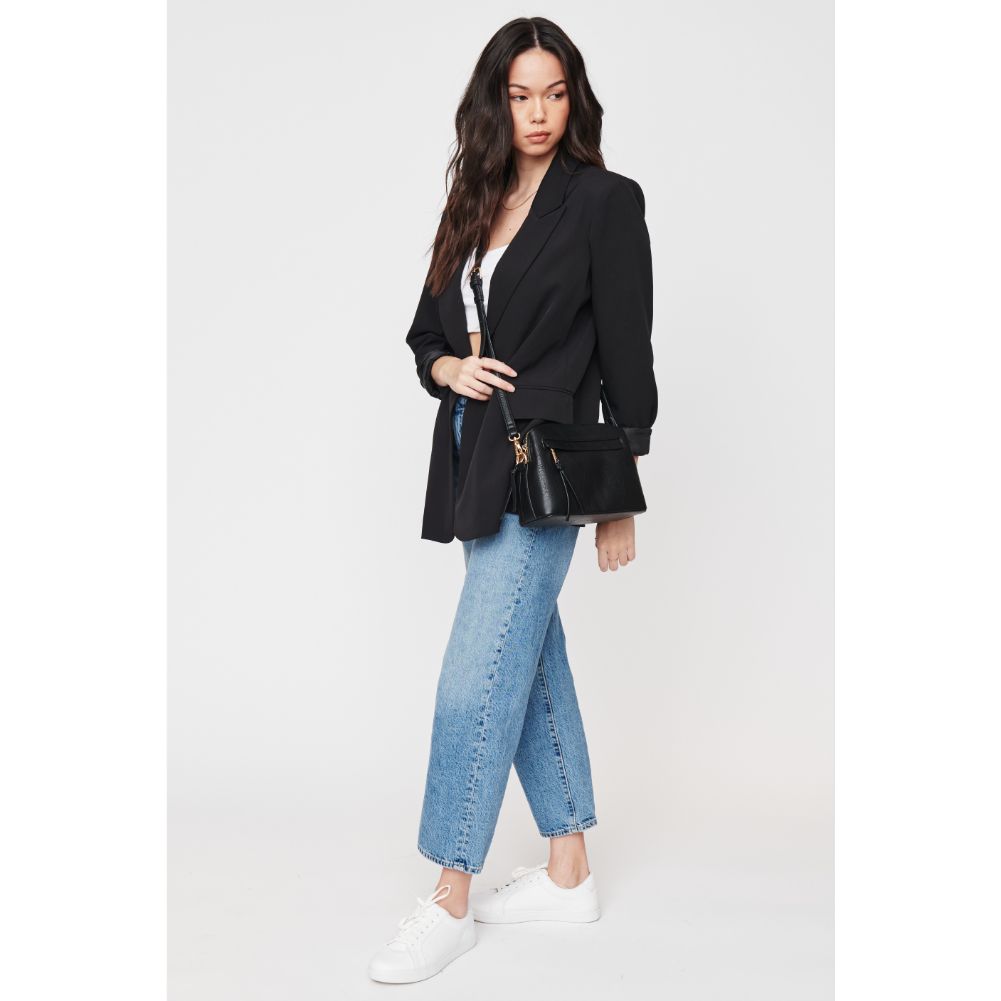 Woman wearing Black Urban Expressions Jayce Crossbody 840611104410 View 3 | Black