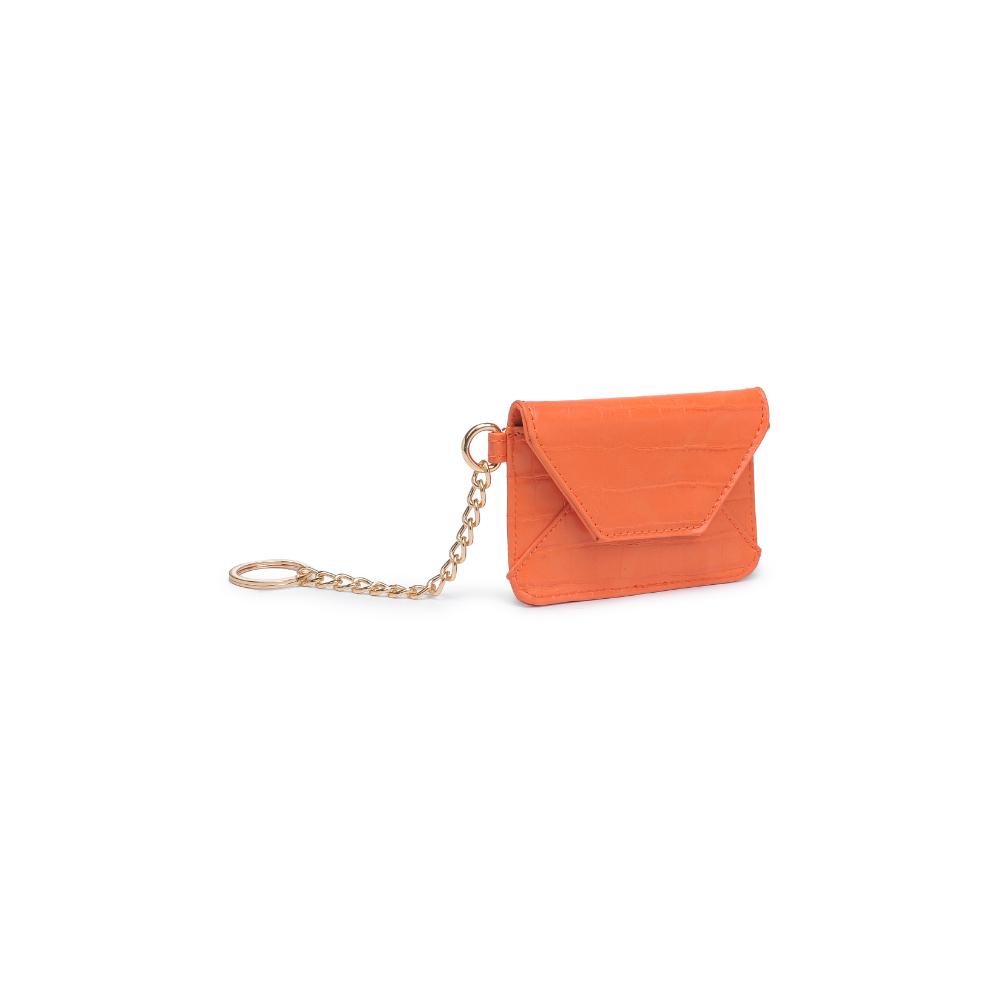 Woman wearing Tangerine Urban Expressions Gia - Croco Card Holder 840611181824 View 6 | Tangerine