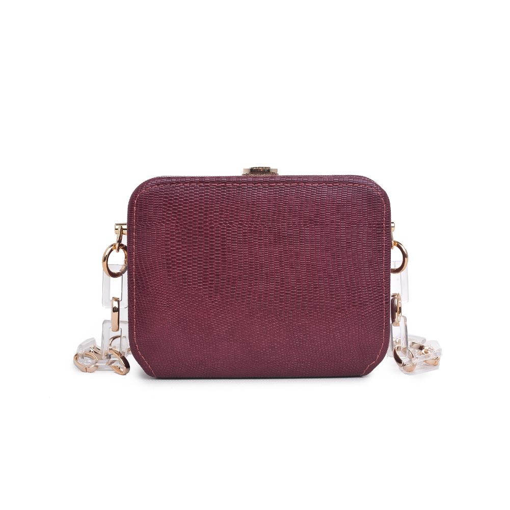 Product Image of Urban Expressions Gwen Lizard Evening Bag 840611173973 View 3 | Wine
