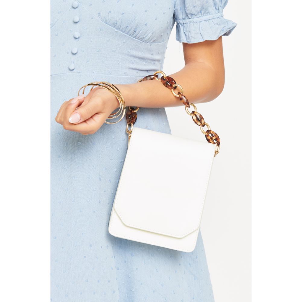 Woman wearing White Urban Expressions Bobbie Crossbody 840611169921 View 3 | White