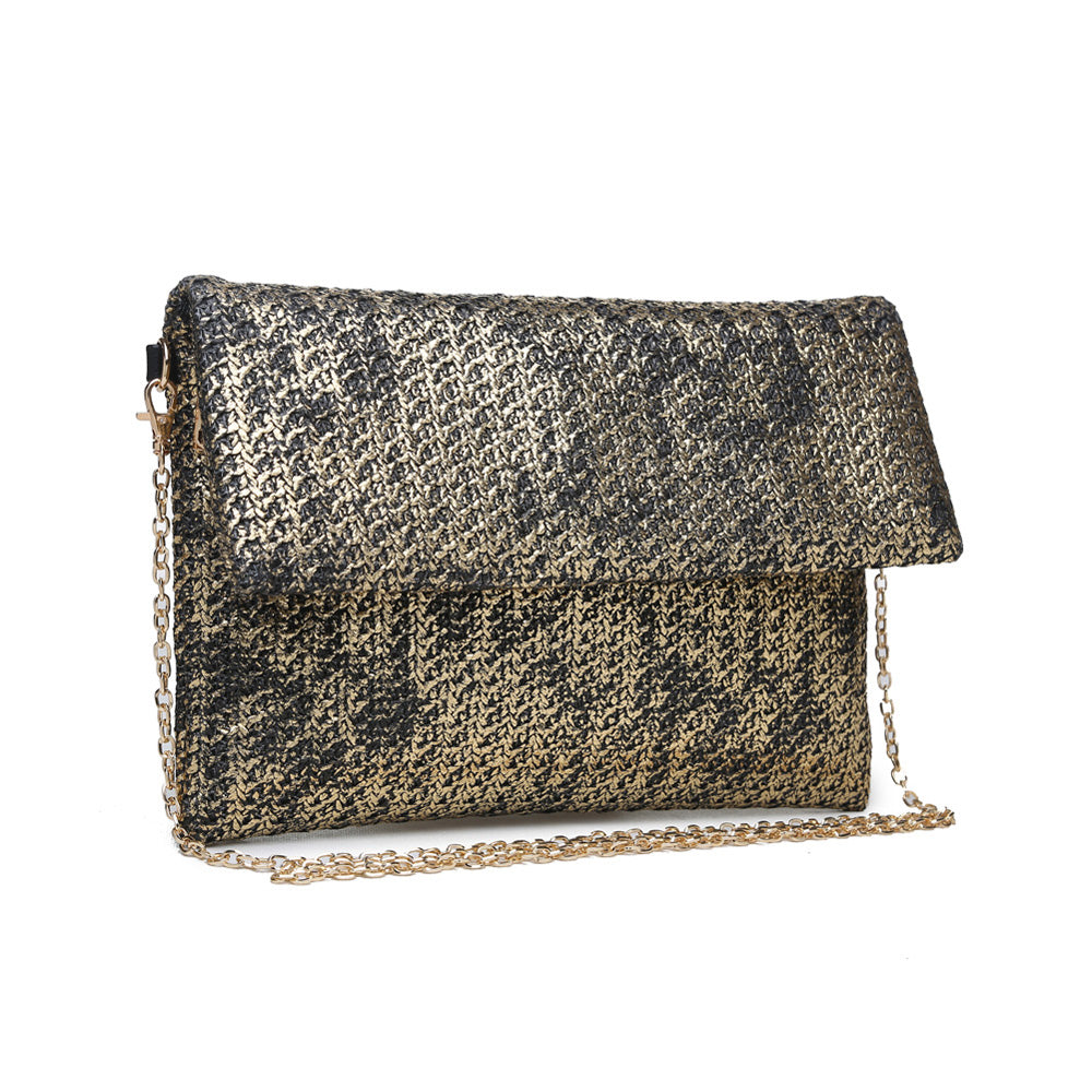 Product Image of Urban Expressions Maui Metallic Clutch NA-840611145192 View 2 | Black