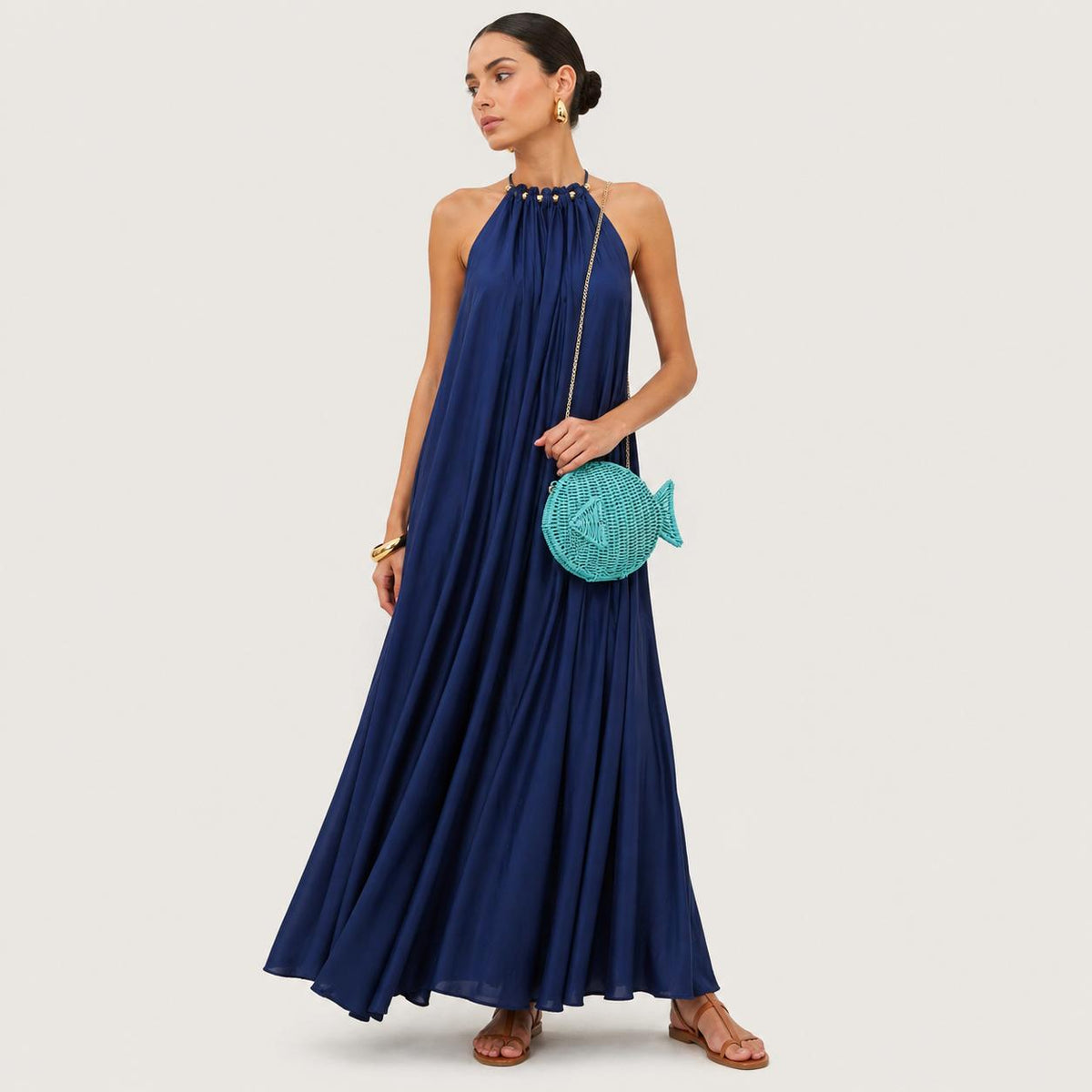 Woman wearing Blue Urban Expressions Dory Clutch 840504210259 View 4 | Blue