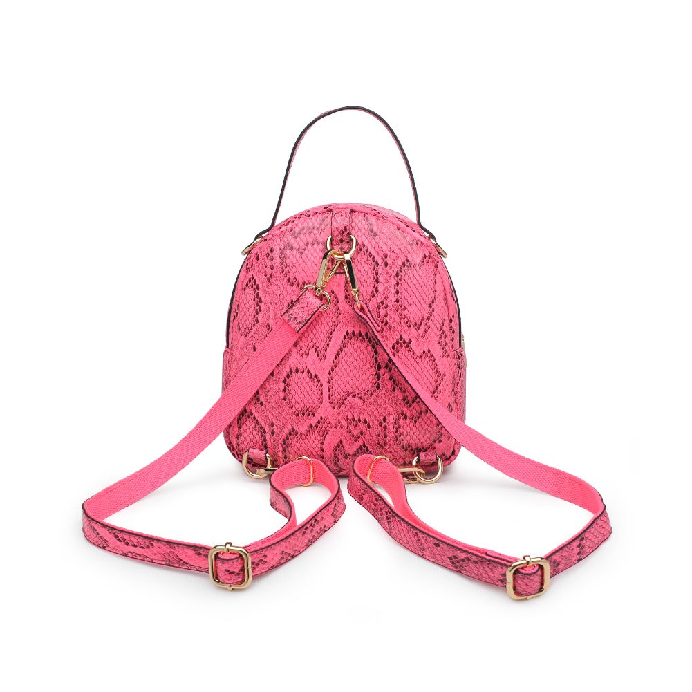 Woman wearing Neon Pink Urban Expressions Nichole Backpack NA-840611162847 View 7 | Neon Pink