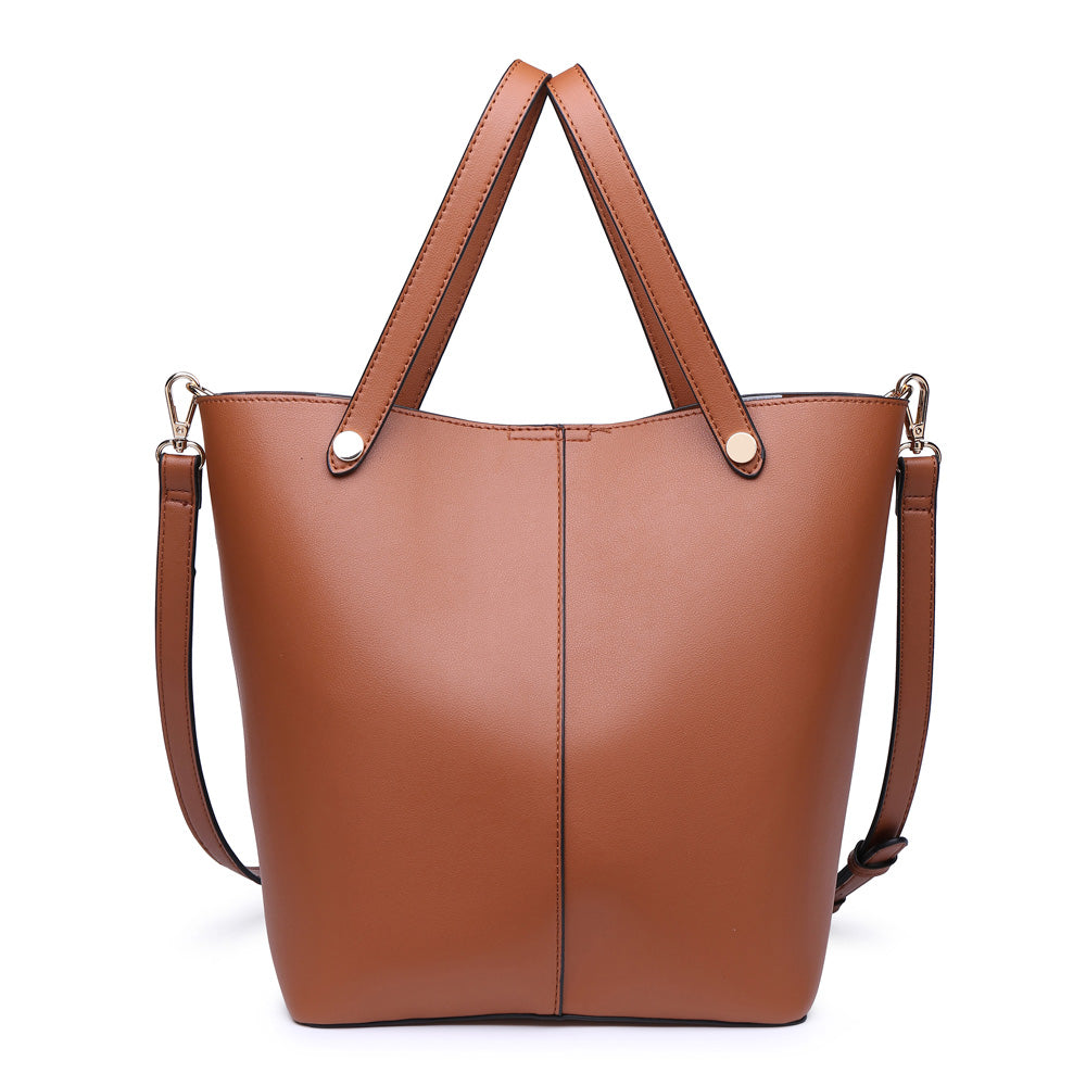 Woman wearing Tan Urban Expressions Carolina Tote NA-840611161680 View 7 | Tan