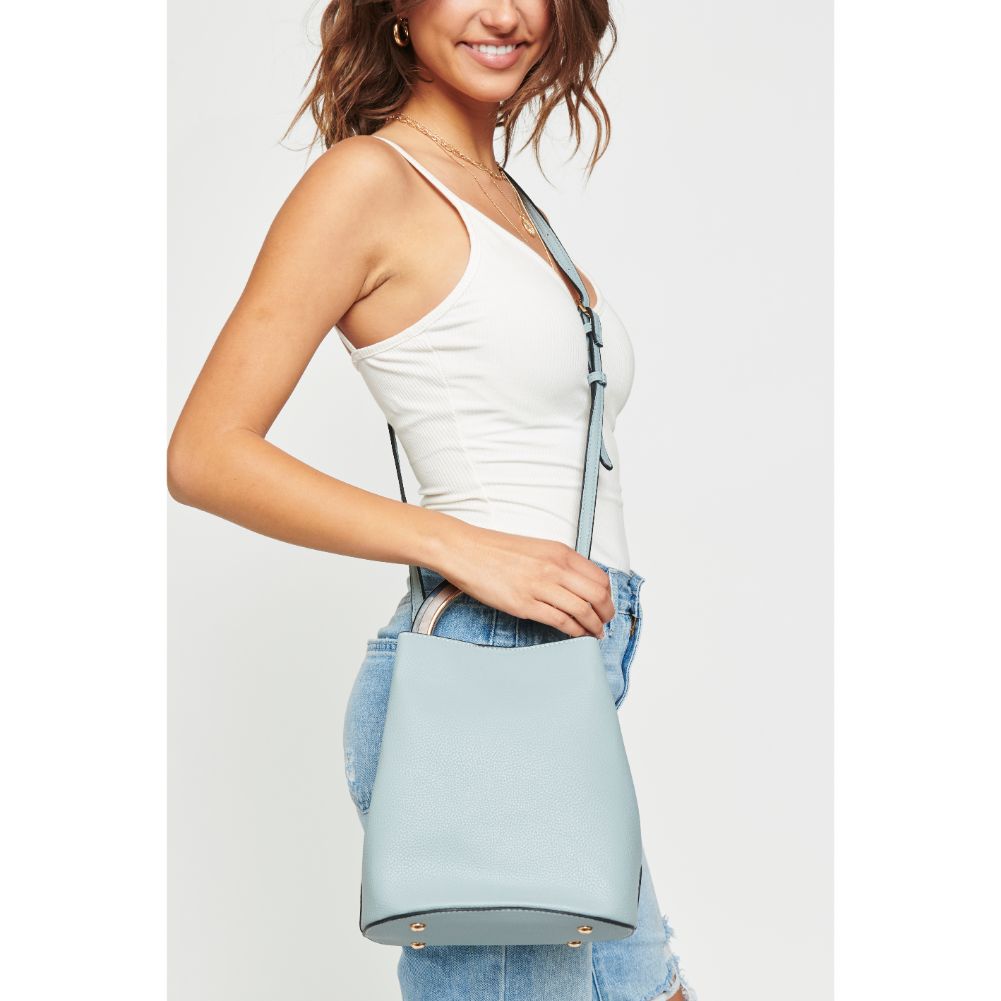 Woman wearing Denim Urban Expressions Bernadette Crossbody 840611145468 View 1 | Denim
