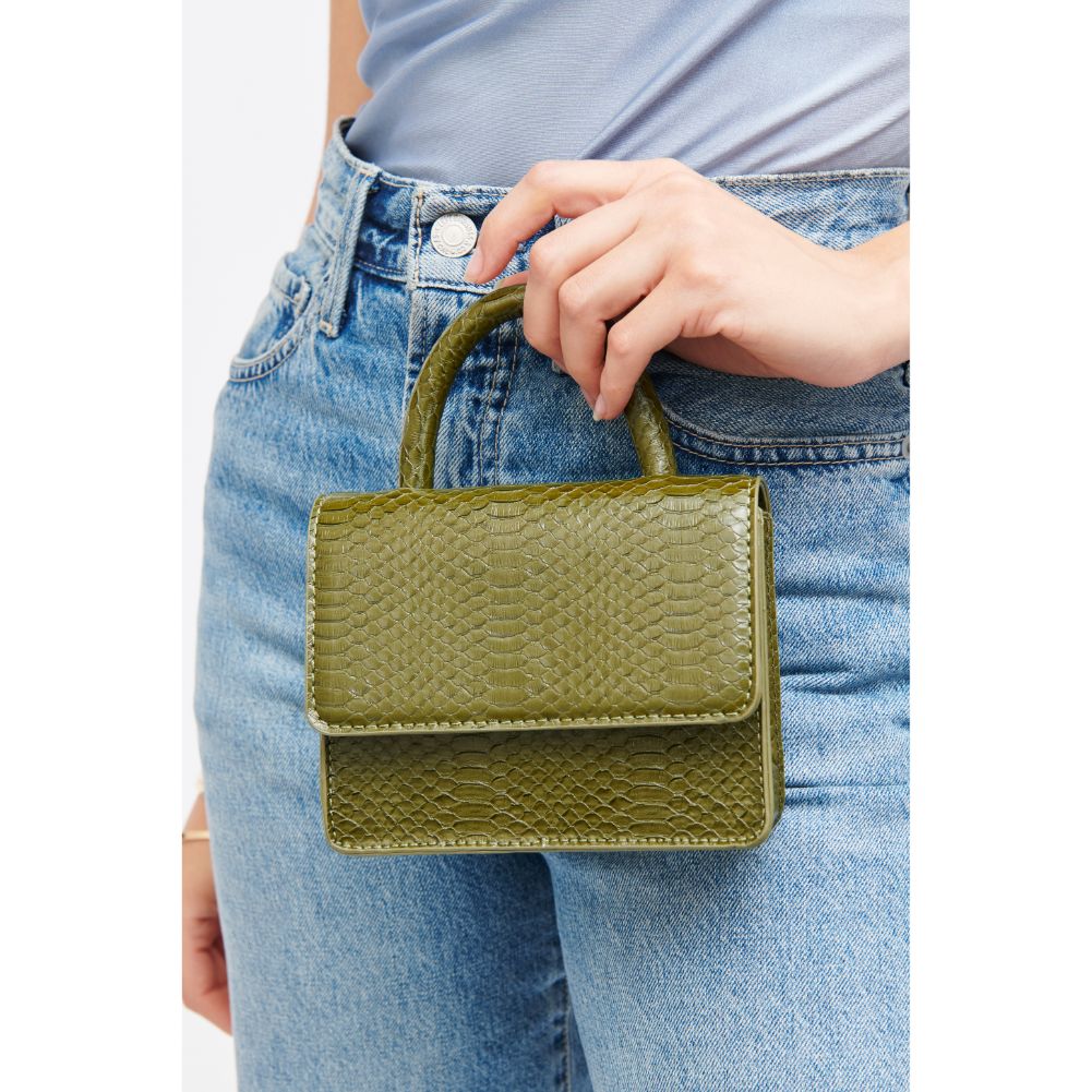 Woman wearing Olive Urban Expressions Faye Top Handle 840611184795 View 2 | Olive