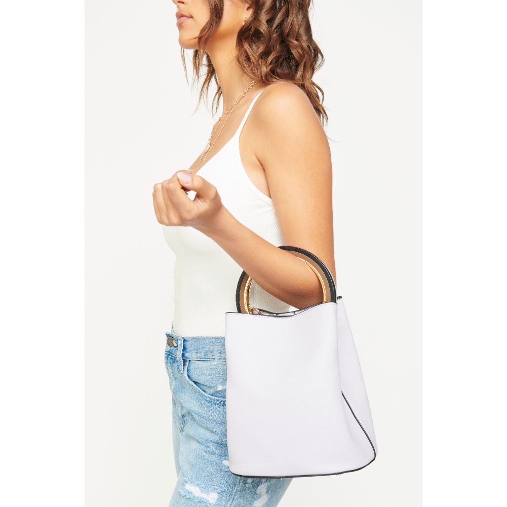 Woman wearing Lavender Urban Expressions Bernadette Crossbody 840611145444 View 3 | Lavender