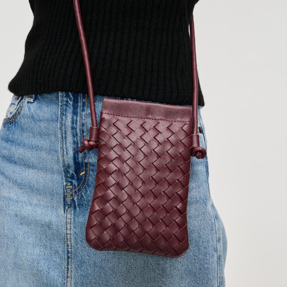 Woman wearing Burgundy Urban Expressions Jackie Crossbody 840611141972 View 1 | Burgundy