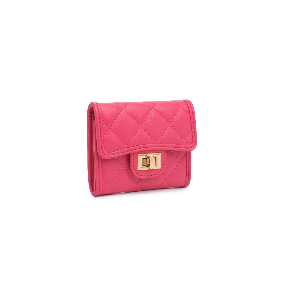 Woman wearing Magenta Urban Expressions Shantel - Quilted Wallet 840611118998 View 6 | Magenta