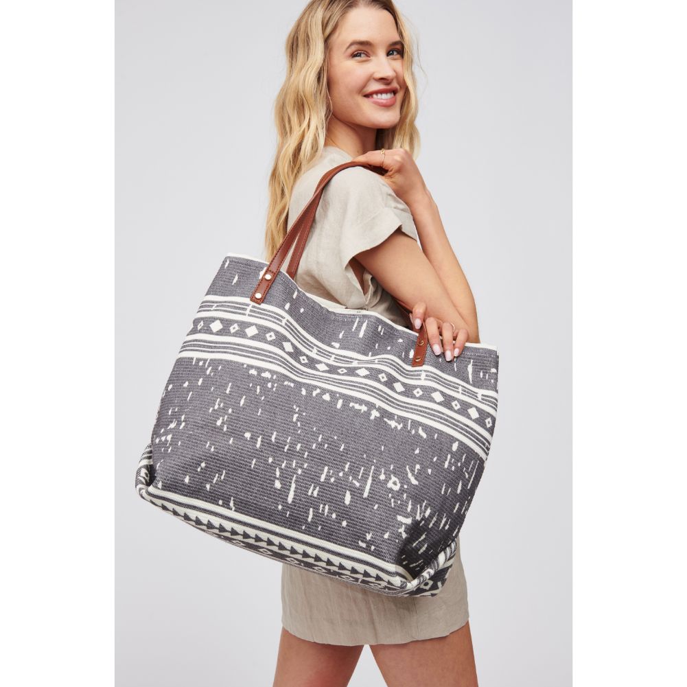 Woman wearing Grey Combo Urban Expressions Helena Tote 818209017961 View 1 | Grey Combo