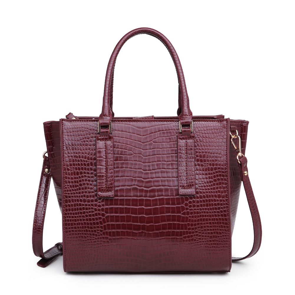 Woman wearing Burgundy Urban Expressions Josephine Tote 840611167156 View 5 | Burgundy
