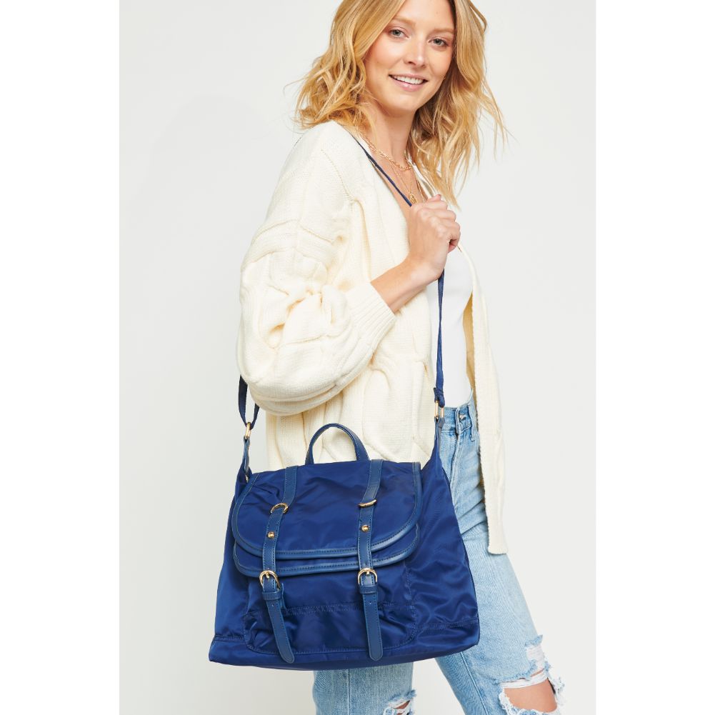 Woman wearing Midnight Blue Urban Expressions Tango Messenger NA-840611154965 View 4 | Midnight Blue
