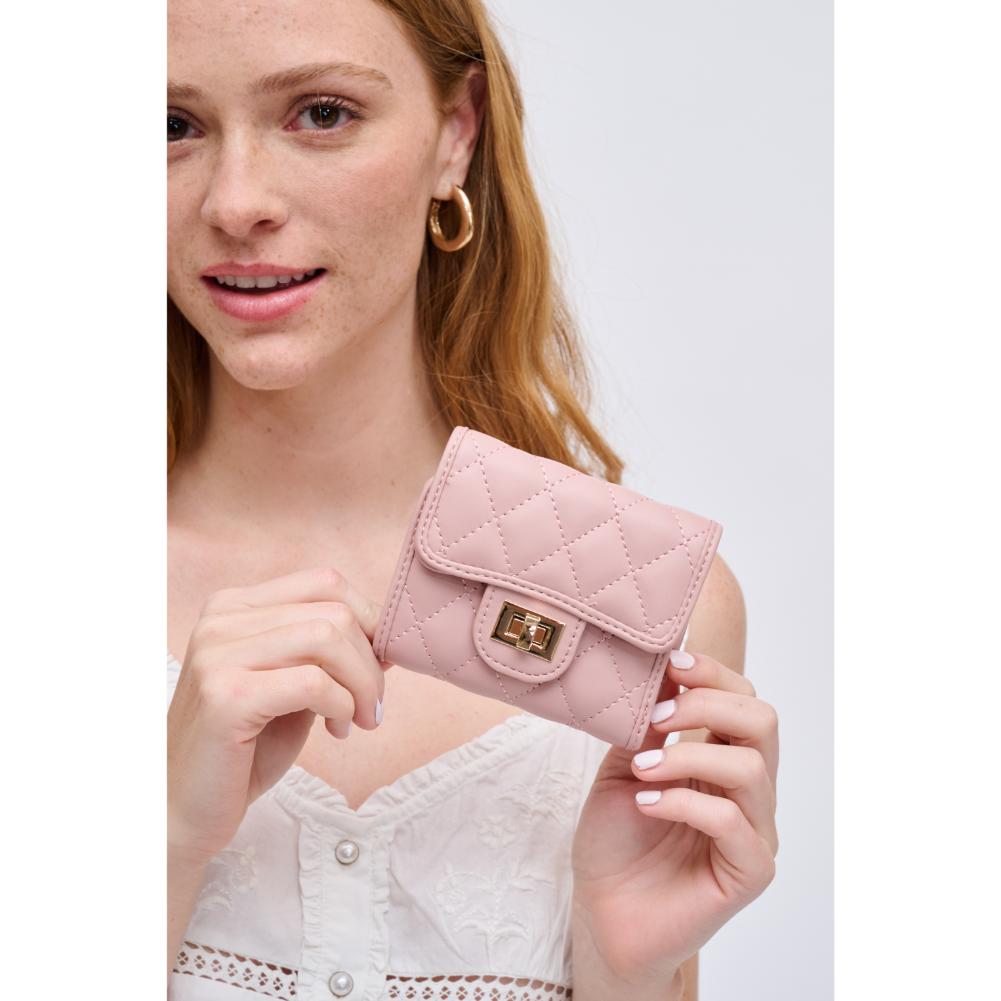 Woman wearing Rose Urban Expressions Shantel - Quilted Wallet 840611121844 View 2 | Rose