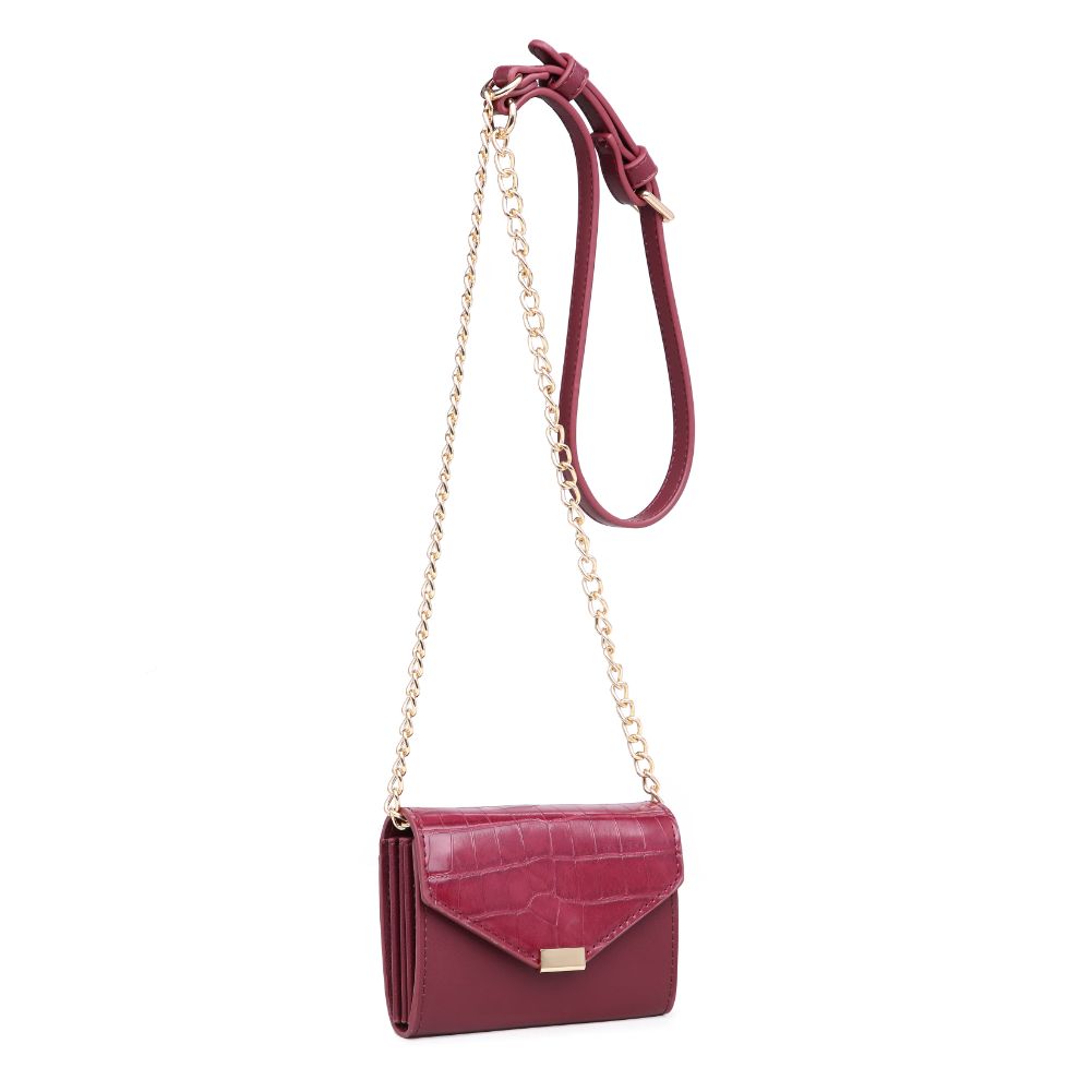 Product Image of Urban Expressions Jasmine - Croc Crossbody 840611165312 View 2 | Burgundy