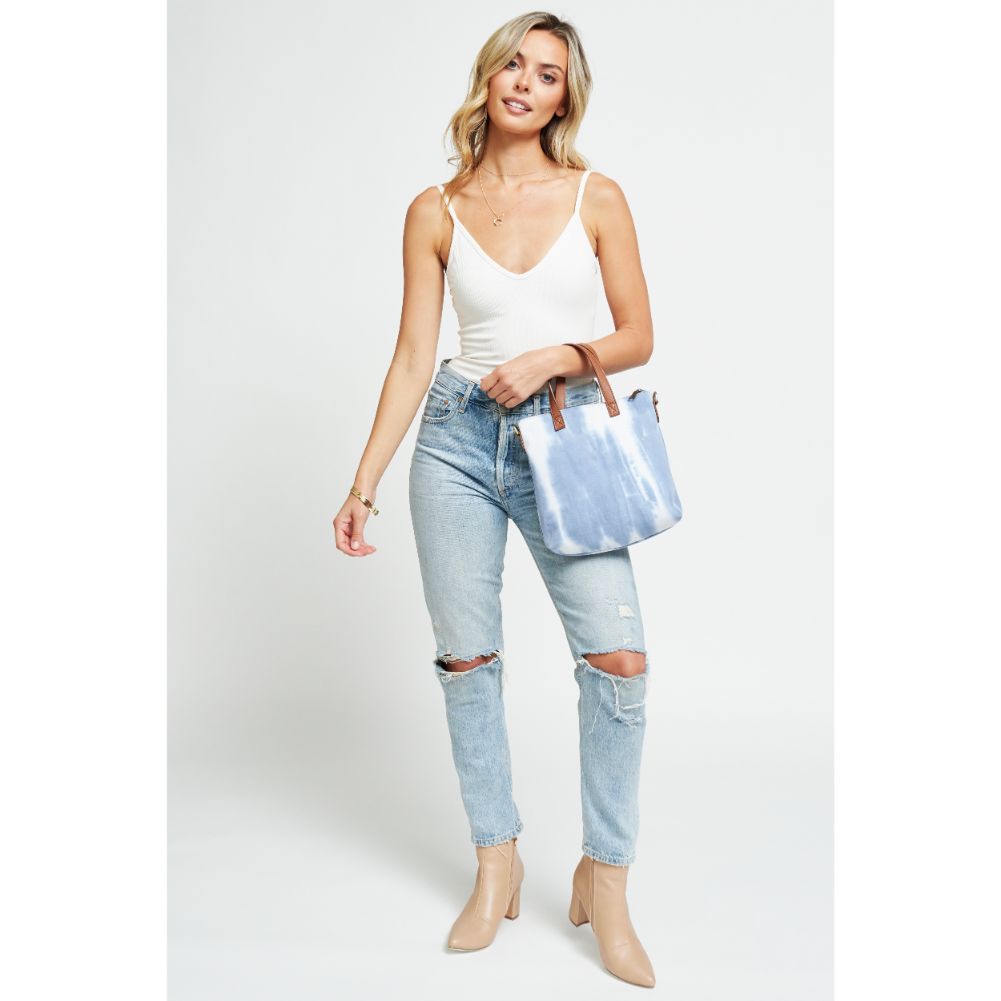 Woman wearing Blue Urban Expressions Hazel Crossbody 840611180155 View 3 | Blue