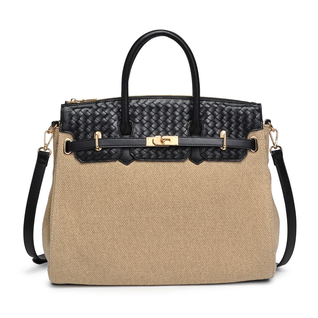 Product Image of Urban Expressions Bertha Satchel 840611133823 View 5 | Natural Black