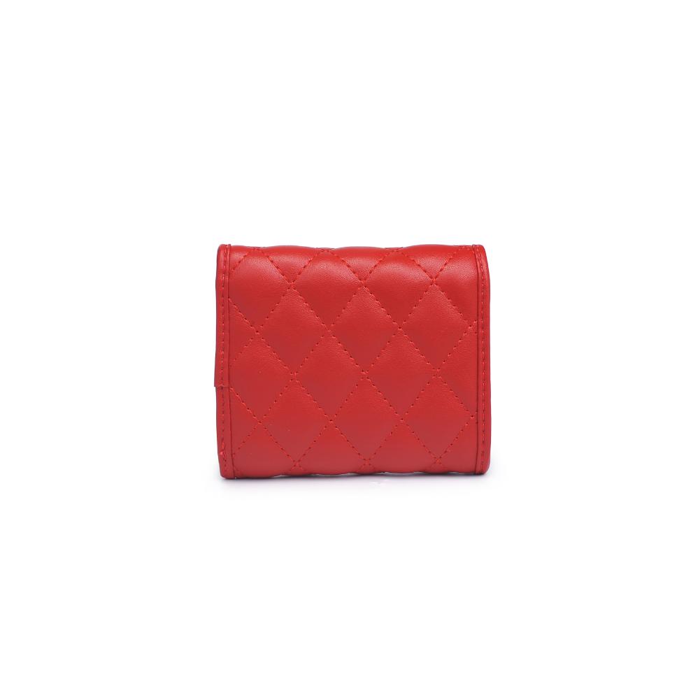 Woman wearing Lipstick Red Urban Expressions Shantel - Quilted Wallet 840611121837 View 7 | Lipstick Red