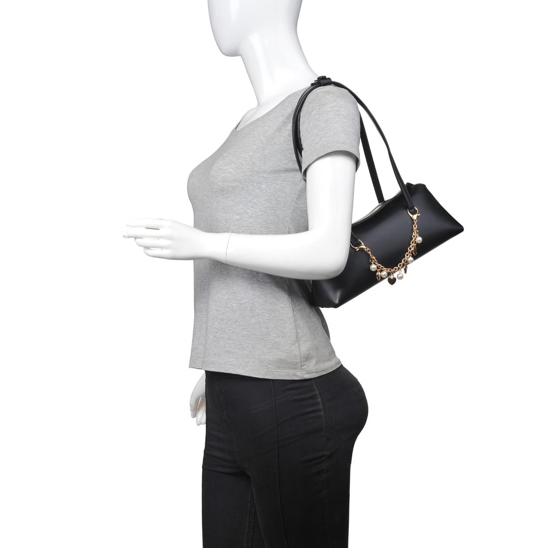Product Image of Urban Expressions Sable Shoulder Bag 840611198174 View 5 | Black