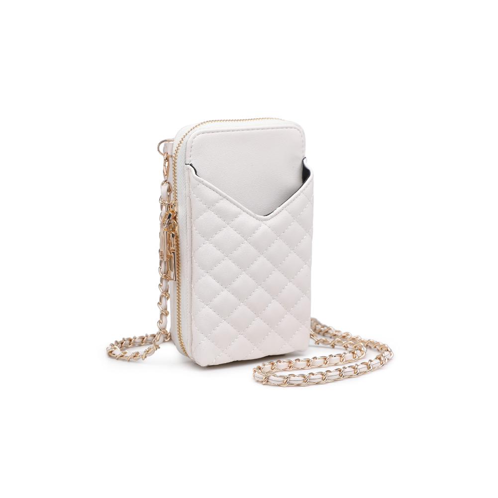 Woman wearing Ivory Urban Expressions Bodie Cell Phone Crossbody 840611123350 View 6 | Ivory