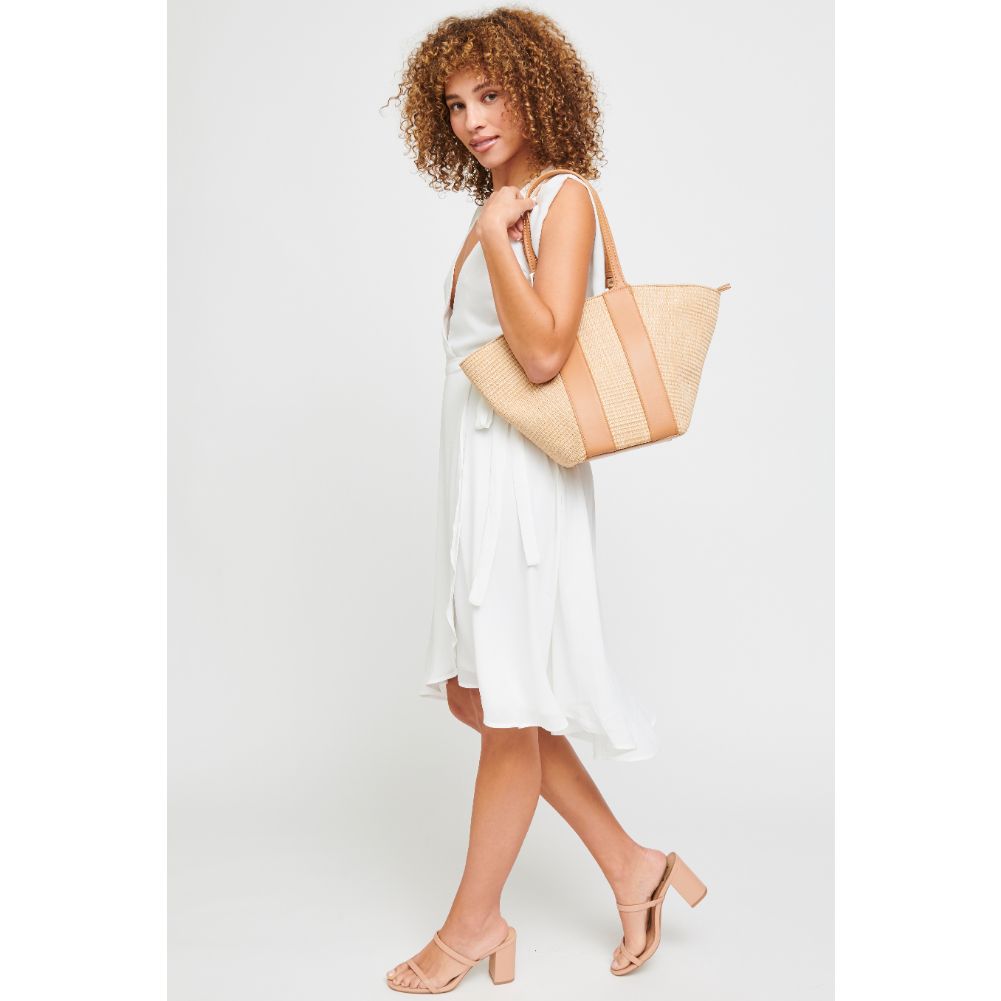 Woman wearing Natural Urban Expressions La Jolla Tote 840611179166 View 3 | Natural