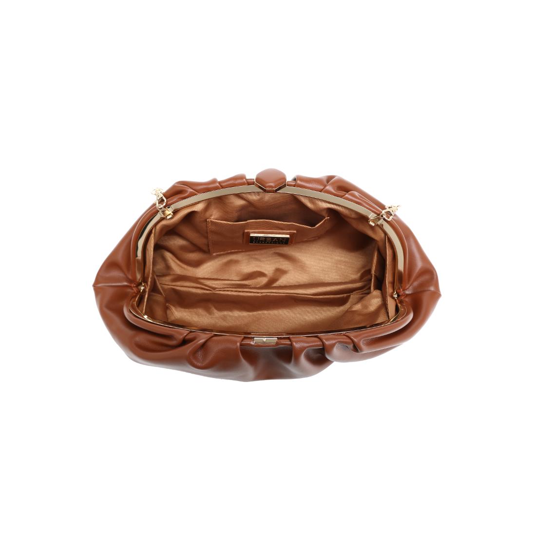 Woman wearing Chocolate Urban Expressions Jennifer Clutch 840504208249 View 9 | Chocolate