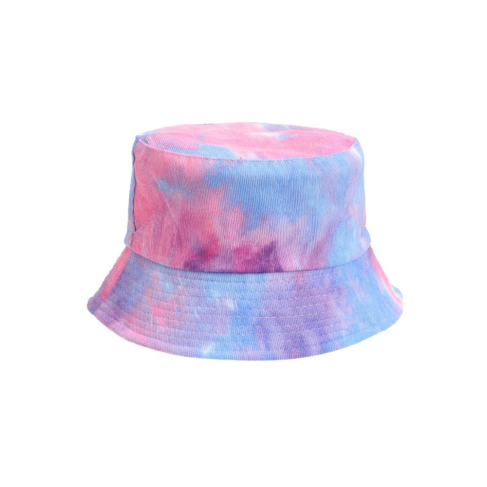 Product Image of Urban Expressions Tie Dye Bucket Hat Bucket Hat 840611182210 View 3 | Blue Pink