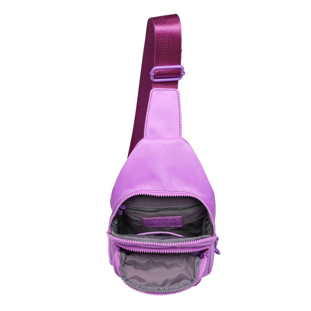 Woman wearing Lilac Urban Expressions Walker - Nylon Sling Backpack 840611110961 View 9 | Lilac