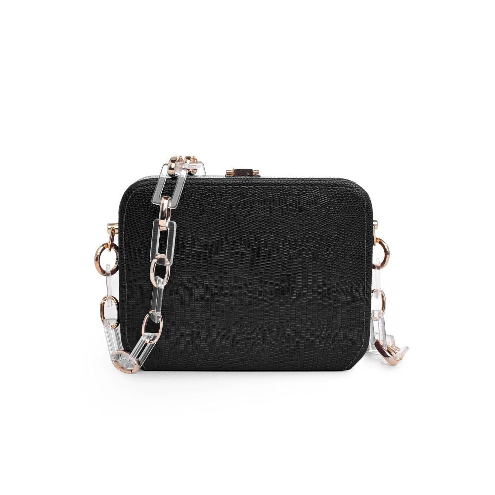 Product Image of Urban Expressions Gwen Lizard Evening Bag 840611173959 View 1 | Black