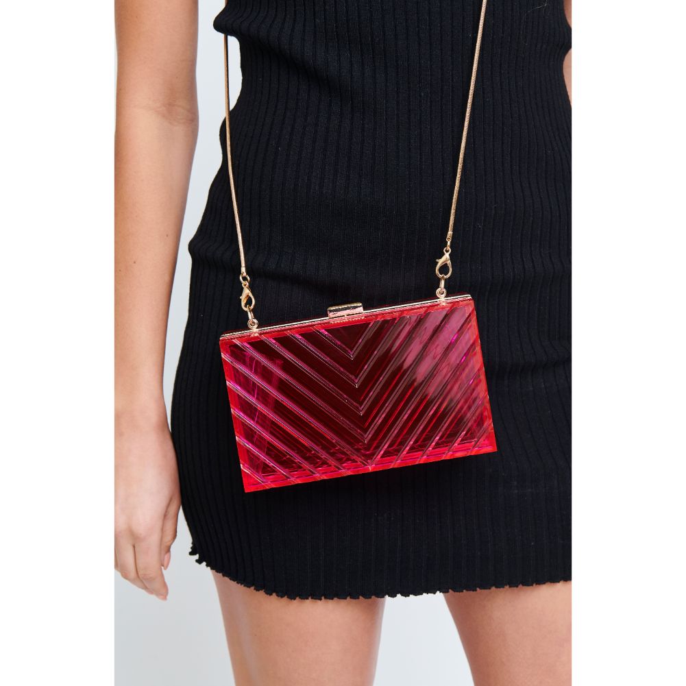 Woman wearing Pink Urban Expressions Iggy Evening Bag 840611177513 View 2 | Pink