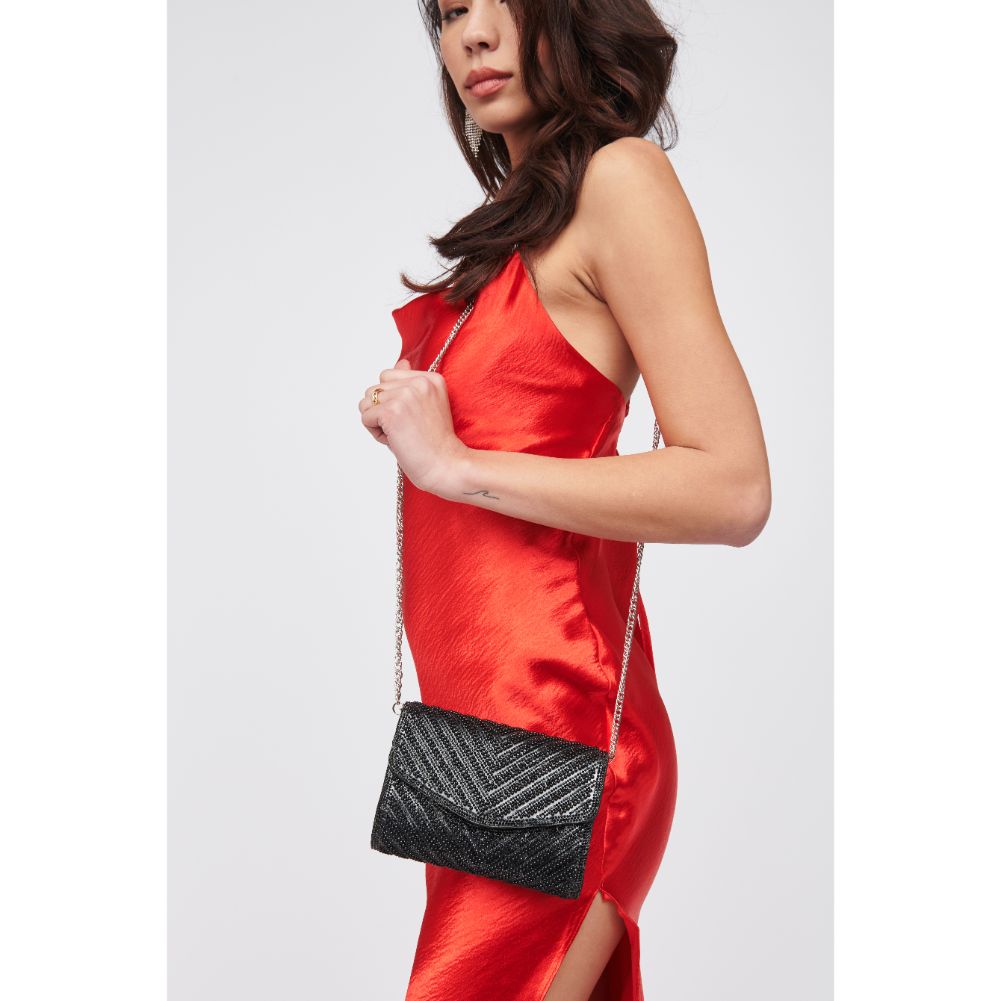 Woman wearing Black Urban Expressions Kathryn Evening Bag 818209019224 View 2 | Black