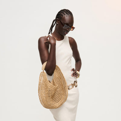 Woman wearing Natural Urban Expressions Camden Hobo 840504204494 View 1 | Natural