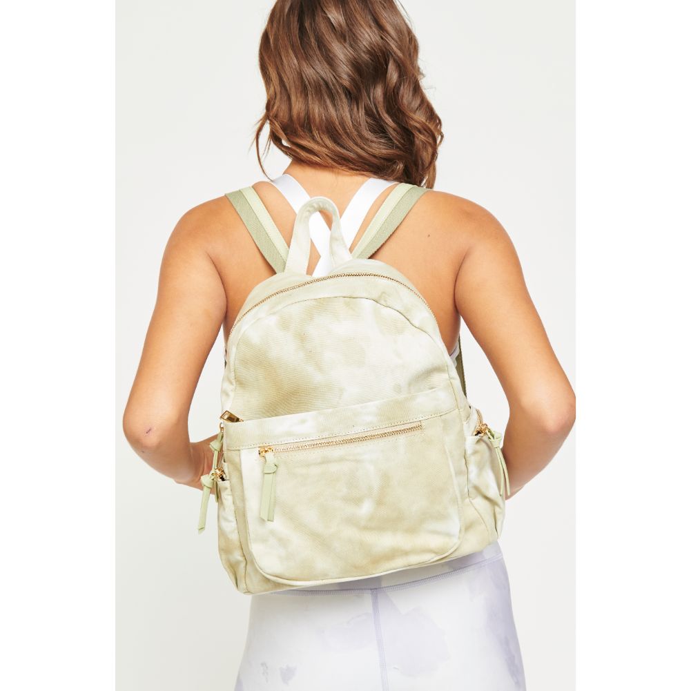 Woman wearing Sage Urban Expressions Scarlett Backpack 840611180223 View 1 | Sage