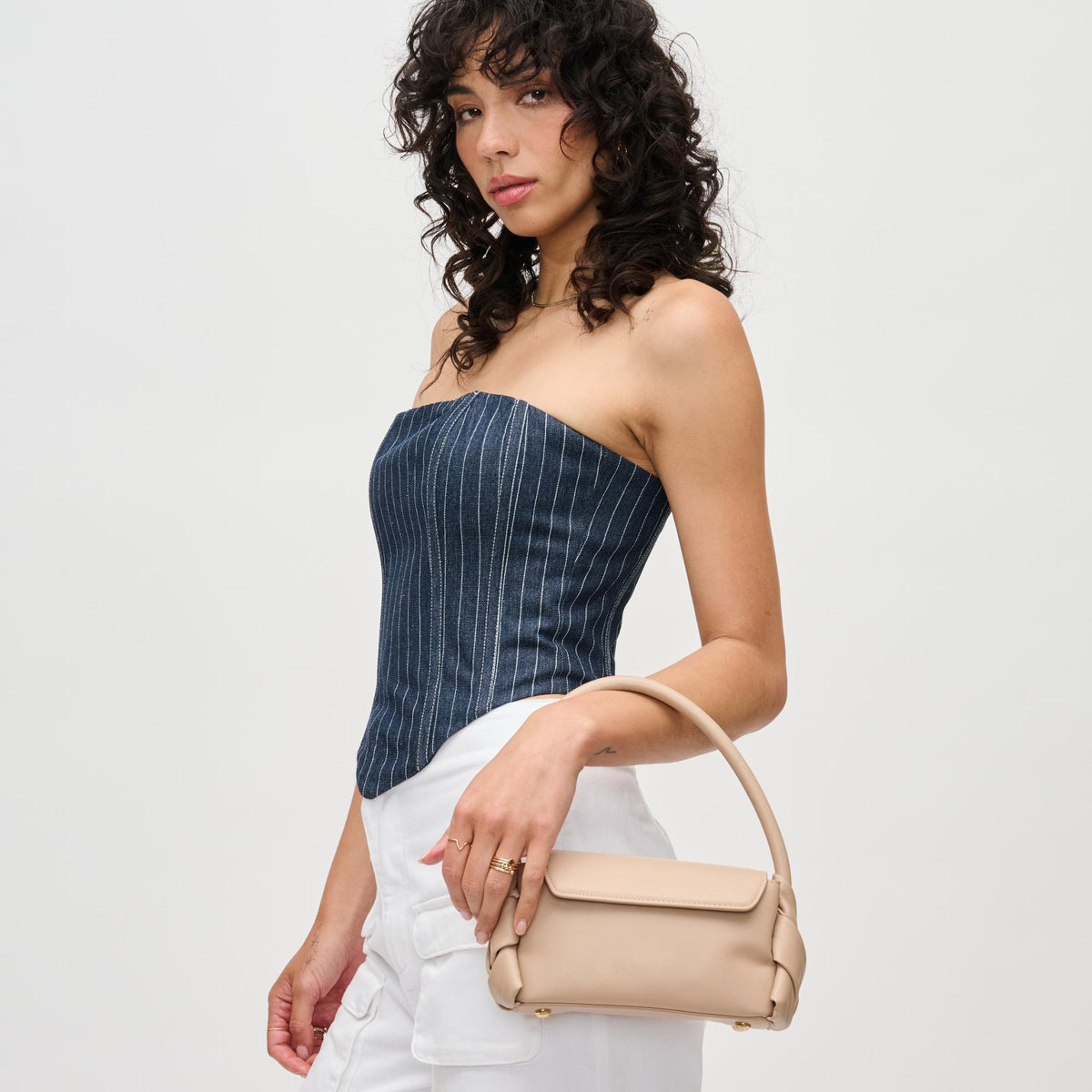 Woman wearing Natural Urban Expressions Devin Crossbody 840611192066 View 1 | Natural