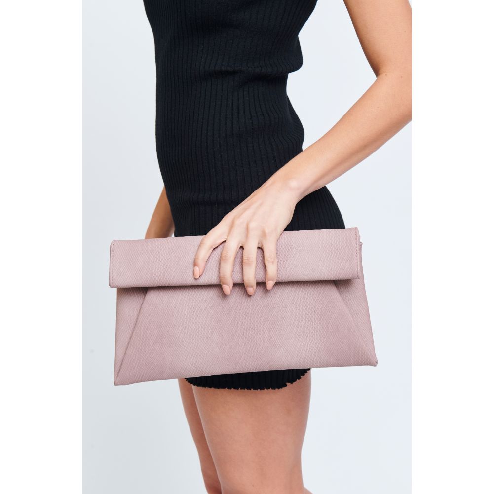 Woman wearing Blush Urban Expressions Emilia Clutch 840611159014 View 2 | Blush