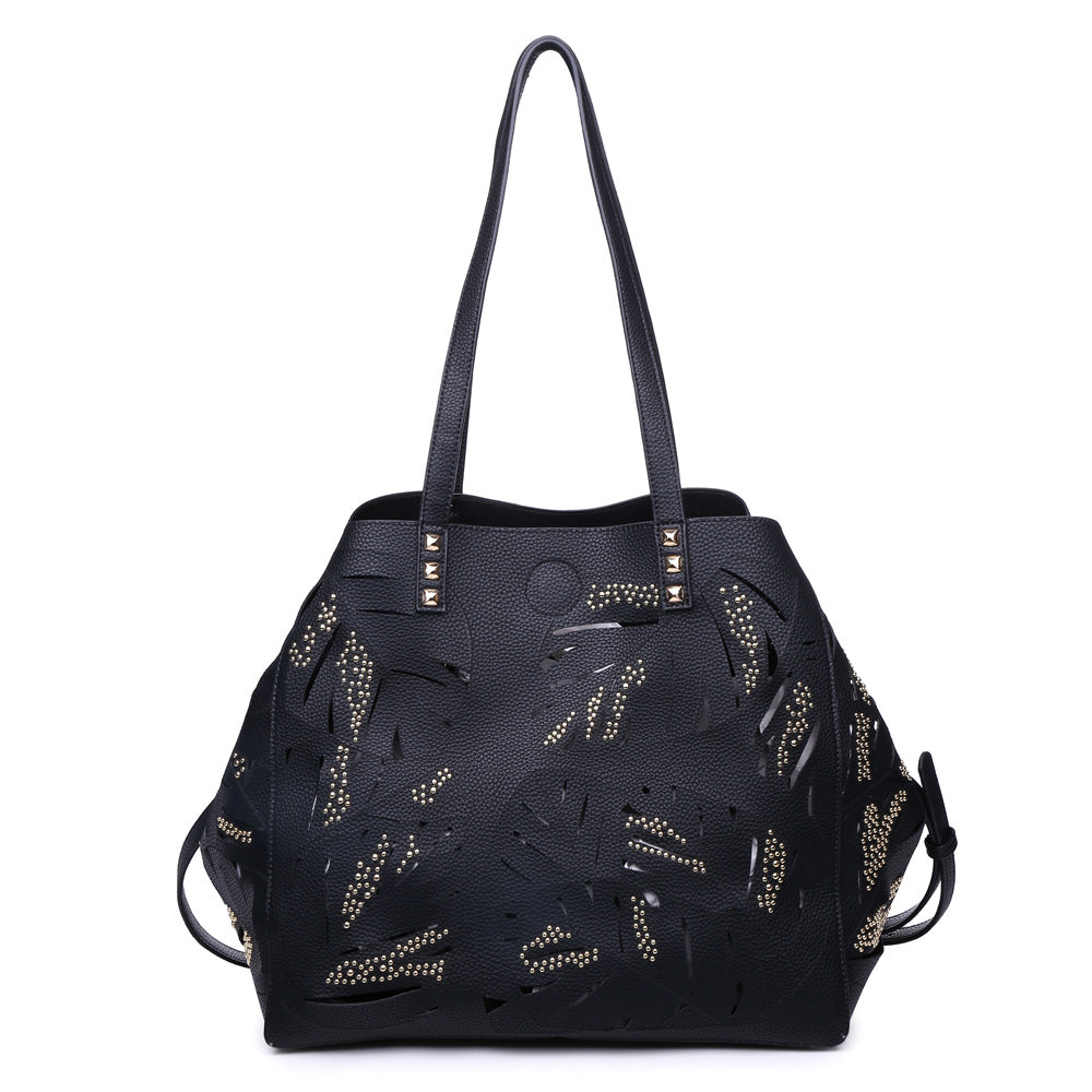 Woman wearing Black Urban Expressions Aruba Tote NA-840611141637 View 5 | Black