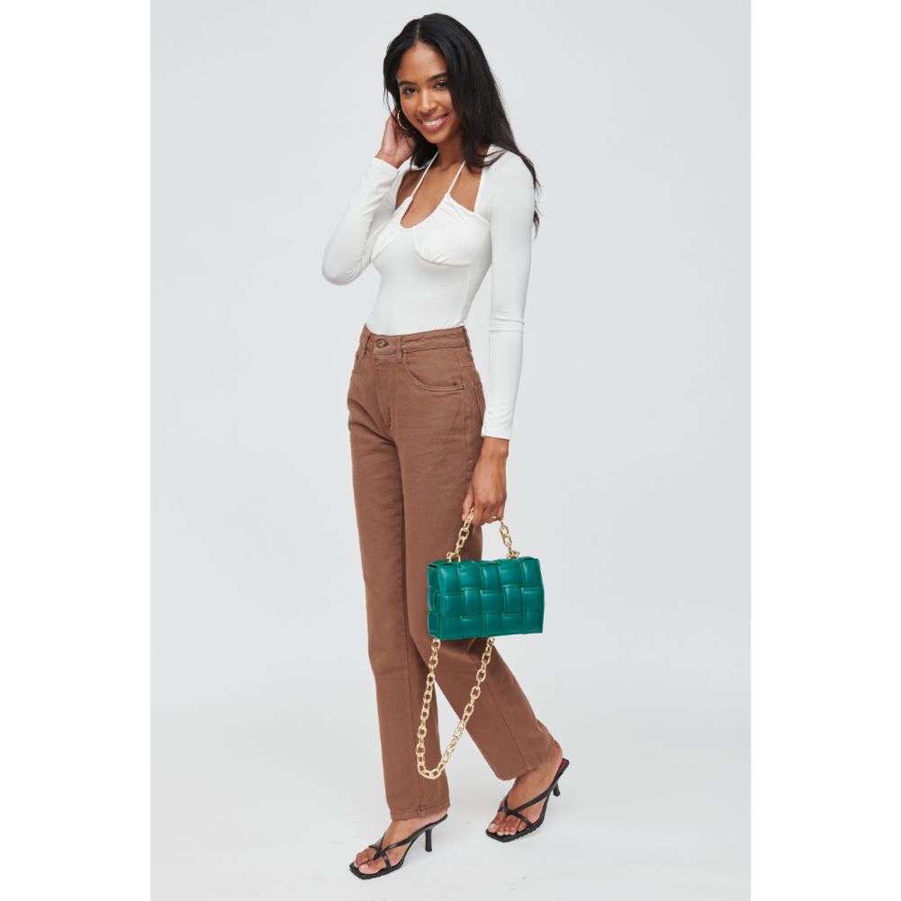 Woman wearing Emerald Urban Expressions Ines Crossbody 840611100474 View 3 | Emerald