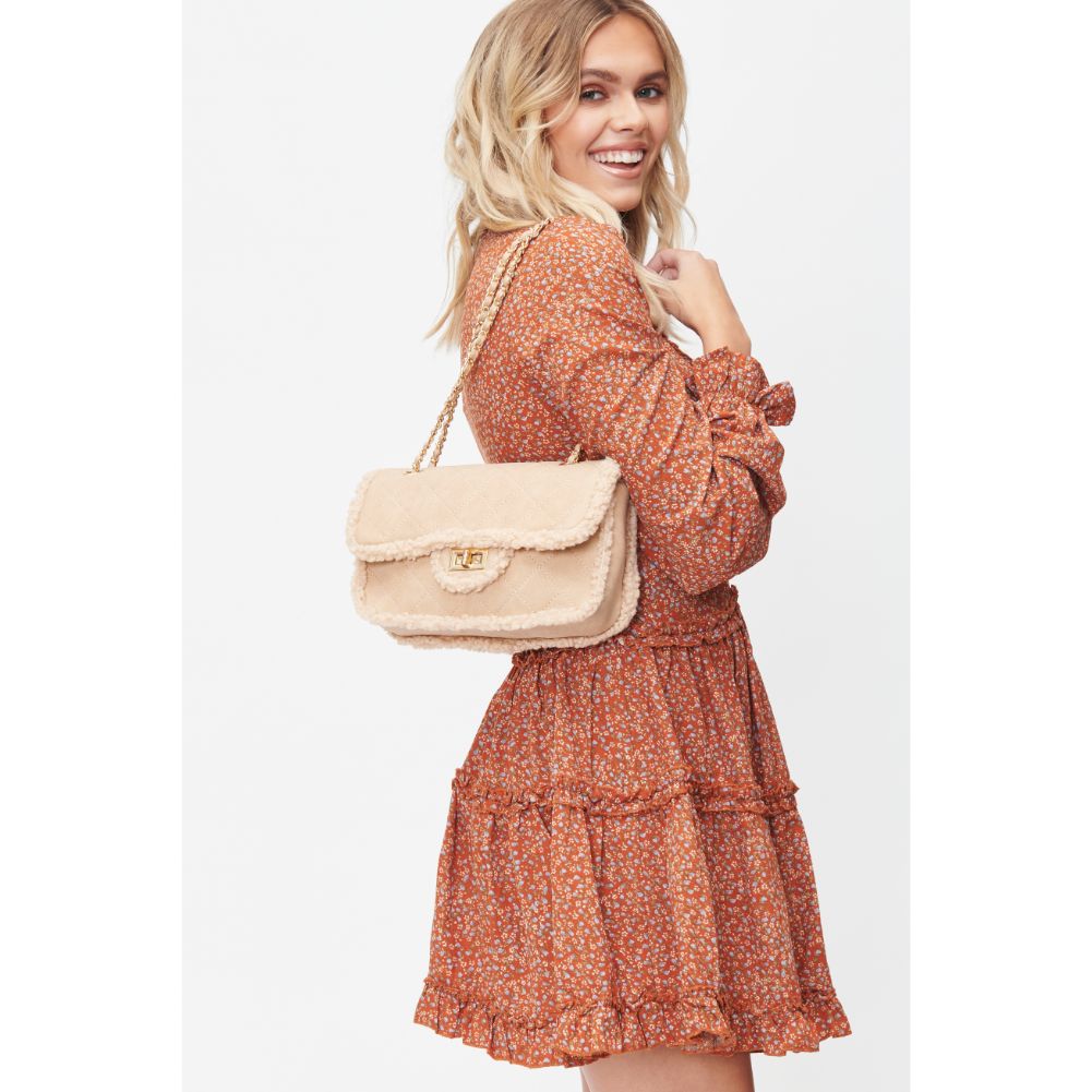 Woman wearing Camel Urban Expressions Dorest Shoulder Bag 840611100986 View 2 | Camel